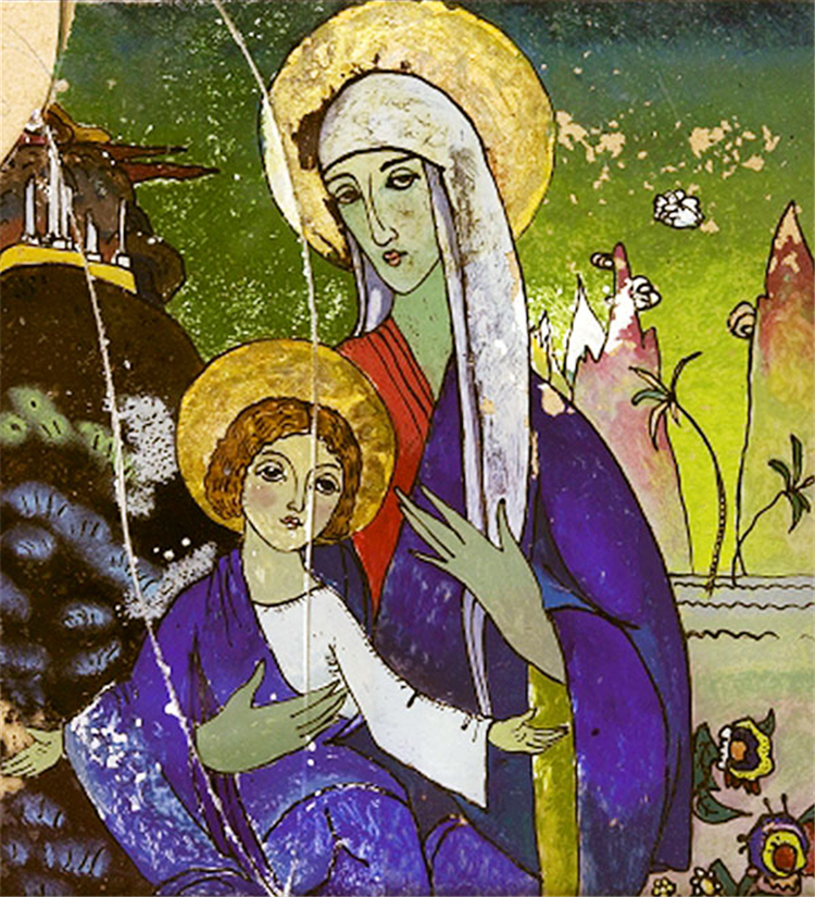 Madonna and Christ 1917 Wassily Kandinsky Oil Painting